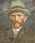 Vincent Van Gogh Self-Portrait with Grey Felt Hat (nn040 oil painting reproduction